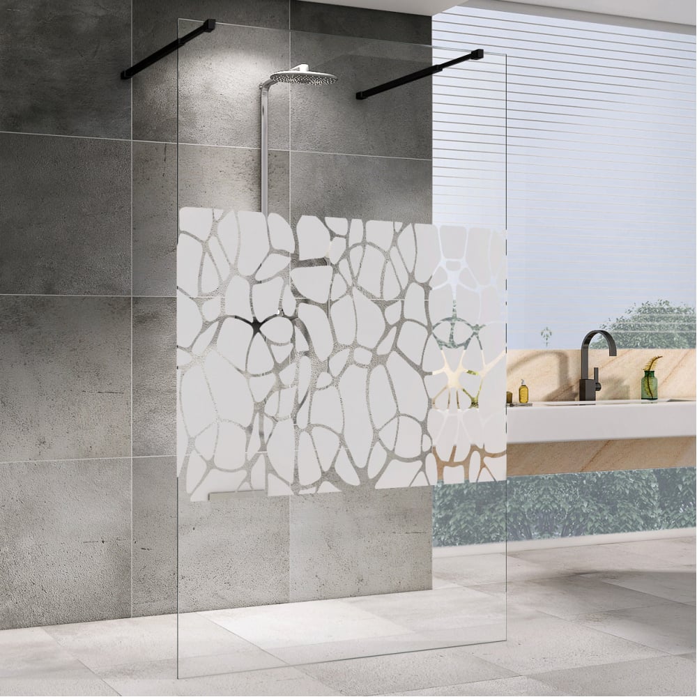 Изображение товара Душевая перегородка ABBER Immer Offen AG68100BF8 2000 мм черный стекло