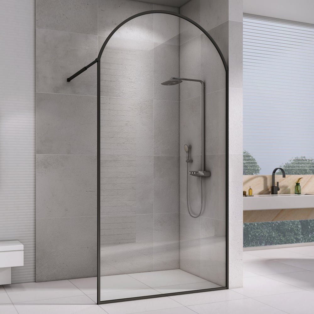 Изображение товара Душевая перегородка ABBER Immer Offen AG64100BN8 8 мм стекло регулируемая ширина