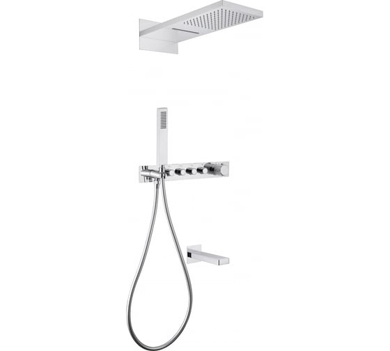 Изображение товара Душевая система скрытого монтажа ABBER Rund с изливом, термостат, хром AF8753