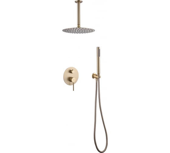 Изображение товара Душевая система скрытого монтажа ABBER Emotion без излива, золото матовое AF8821G