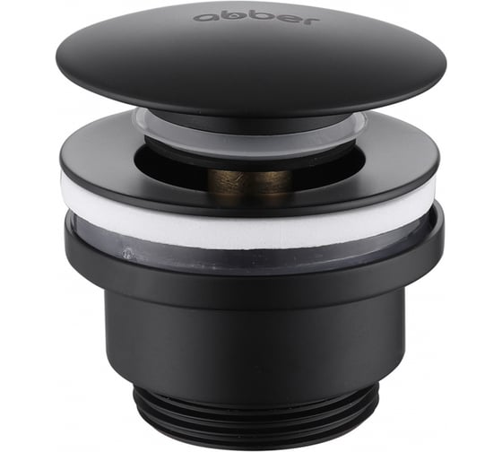 Изображение товара Донный клапан ABBER без перелива, клик-клак, черный матовый AF0011B