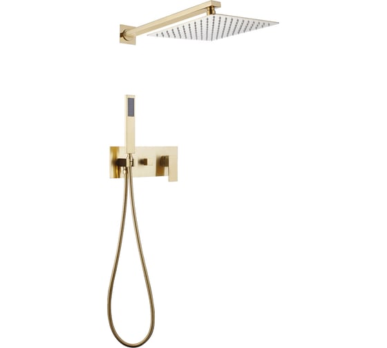 Изображение товара Душевая система скрытого монтажа ABBER Daheim без излива, золото матовое AF8218G