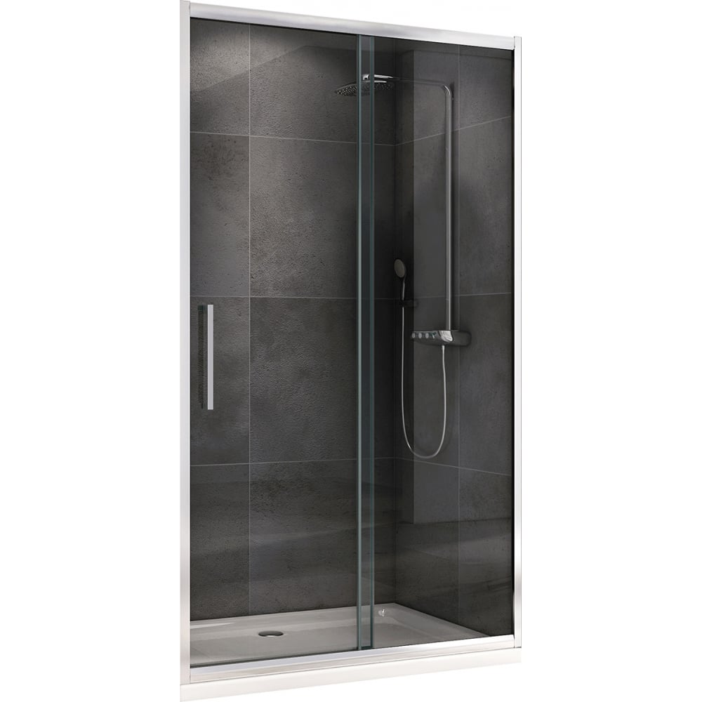 Изображение товара Душевая дверь ABBER Schwarzer Diamant AG30110H стекло хром 1100 мм