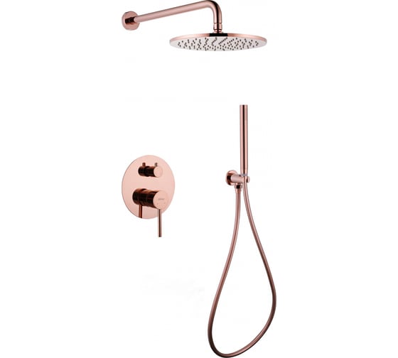 Изображение товара Душевая система скрытого монтажа ABBER Wasser Kreis без излива, розовое золото AF8118RG
