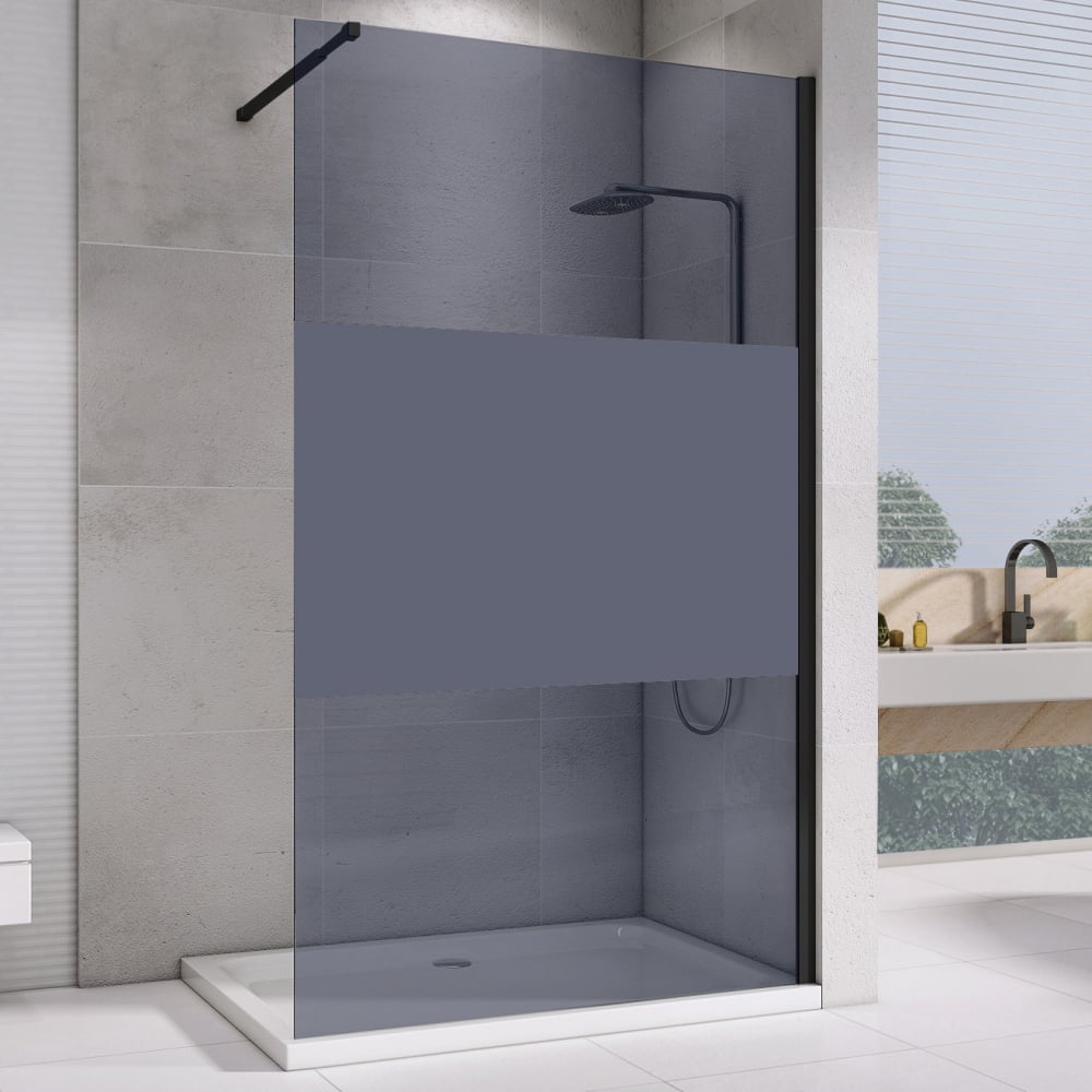 Изображение товара Душевая перегородка ABBER Immer Offen AG69120BT черная 120x200 см