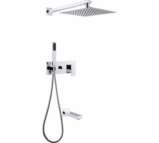 Изображение товара Душевая система скрытого монтажа ABBER Daheim с изливом, хром AF8217