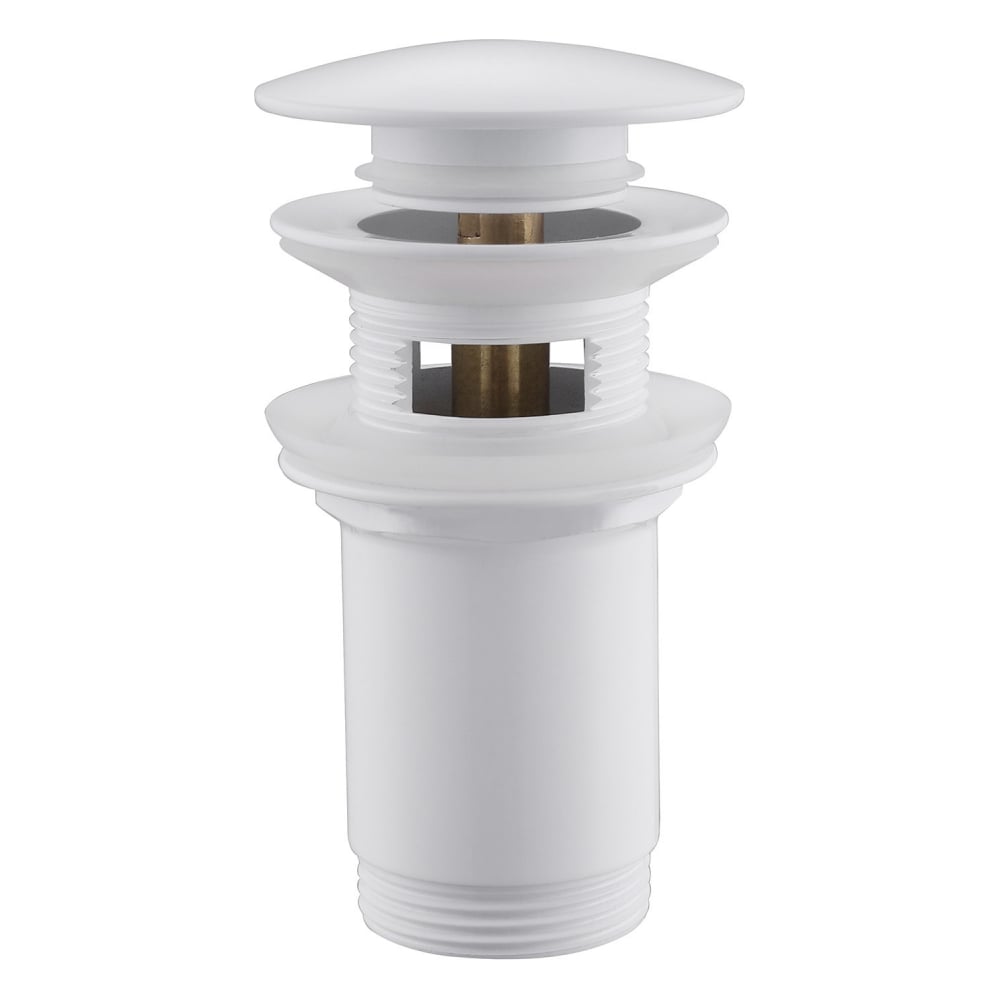 Изображение товара Донный клапан ABBER с переливом и клик-клак белый AF0010W