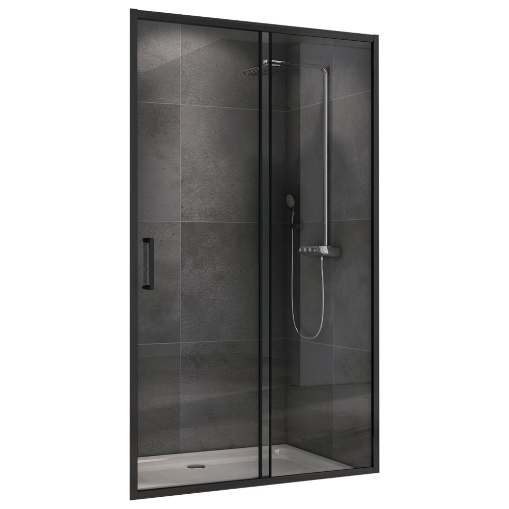 Изображение товара Душевая дверь ABBER Schwarzer Diamant AG30140B5 с черным профилем