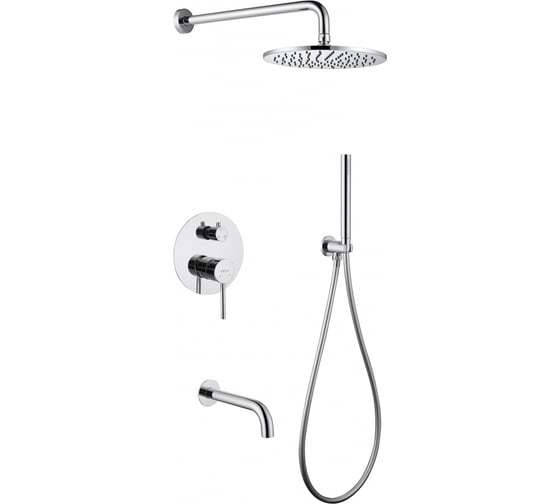 Изображение товара Душевая система скрытого монтажа ABBER Wasser Kreis с изливом, хром AF8117