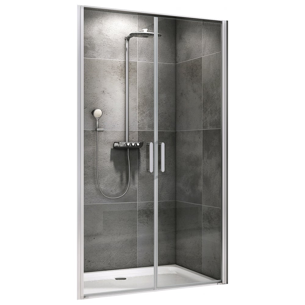 Изображение товара Душевая дверь ABBER Sonnenstrand AG04100C 1000 мм прозрачная алюминий хром