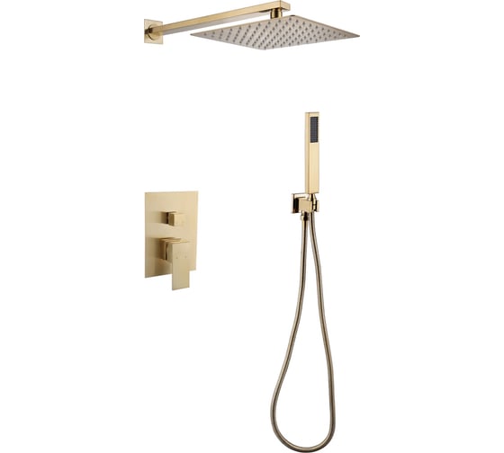 Изображение товара Душевая система скрытого монтажа ABBER Daheim без излива, золото матовое AF8219G