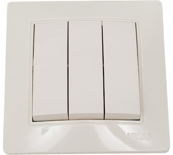 Изображение товара Выключатель LUXAR Novo с/у 3 клавиши, белый, 250В 10А 4606400420316