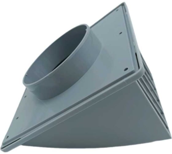 Изображение товара Выход стенной пластиковый D125 мм, с обратным клапаном, серый ВИЕНТО 125ВСП-сер