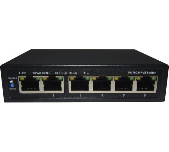 Изображение товара Poe коммутатор ComOnyx, 4 poe + 2 uplink, co-swp6, 200-058