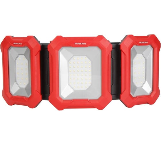 Изображение товара Рабочий фонарь-прожектор WORKPRO 3 режима освещения, светодиодный аккумулятор 6000 mAH, 3 ч, 2500LM, зарядка USB-Micro-С WP352005