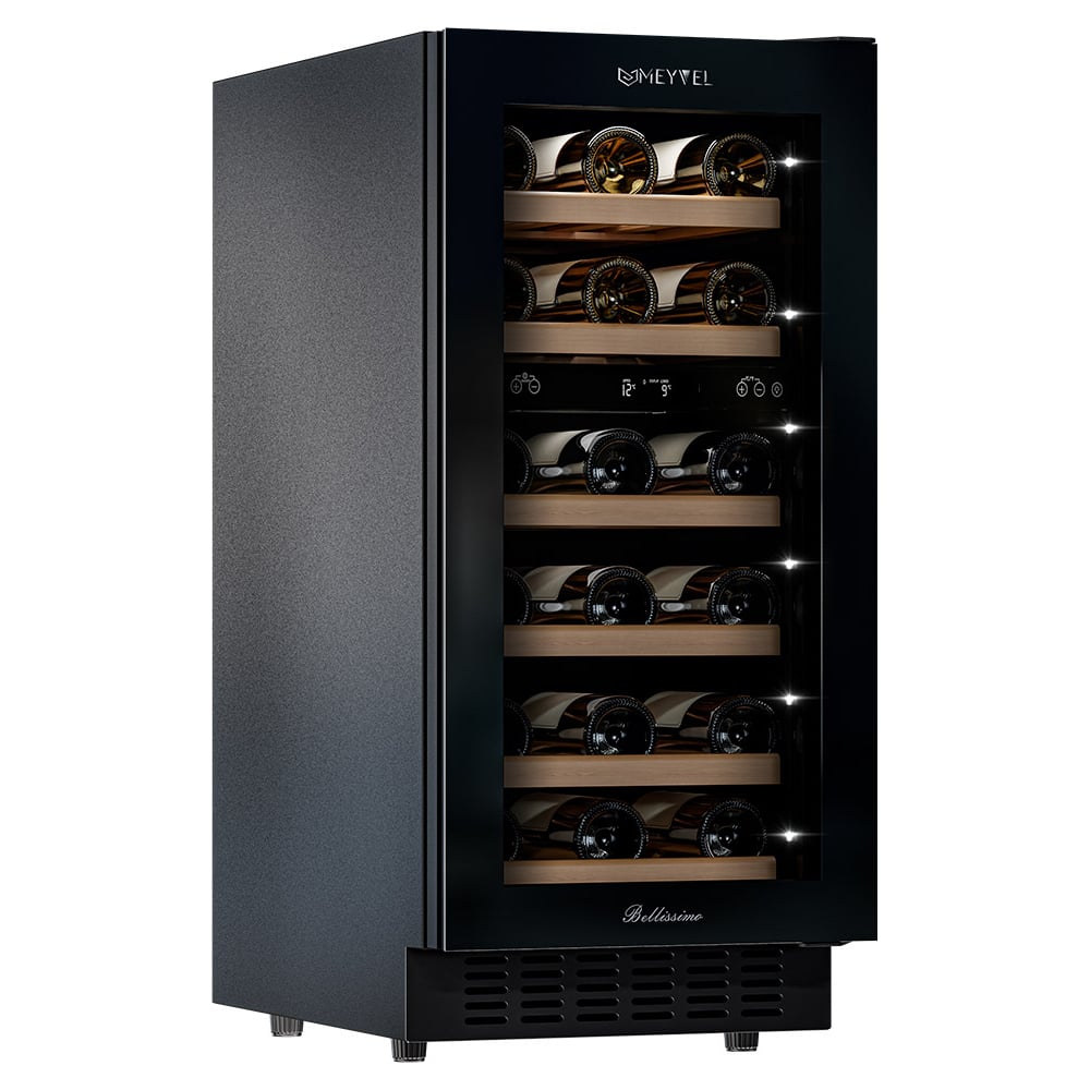 Изображение товара Винный шкаф Meyvel MV28NH-KBT2 28 бутылок с двумя зонами охлаждения стильный дизайн