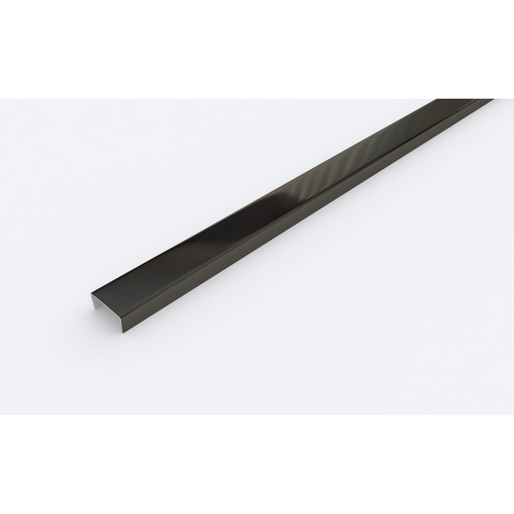 Изображение товара Разделительный профиль для кафеля Лука 2700.010 графит нержавеющая сталь