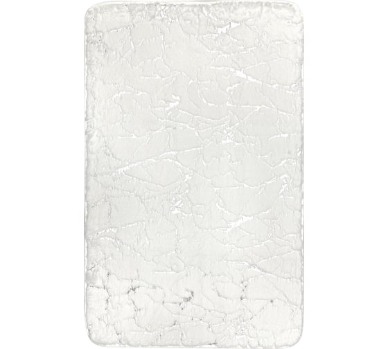Изображение товара Коврик для ванной Fora MARBLE 50x80 см, белый с серебром FOR-HAP-50-80-MBW