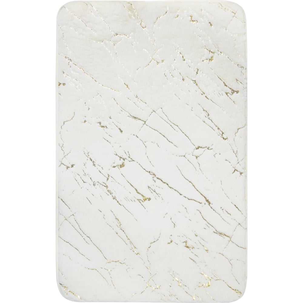 Изображение товара Коврик для ванной Fora MARBLE 50x80 см айвори с золотом противоскользящий