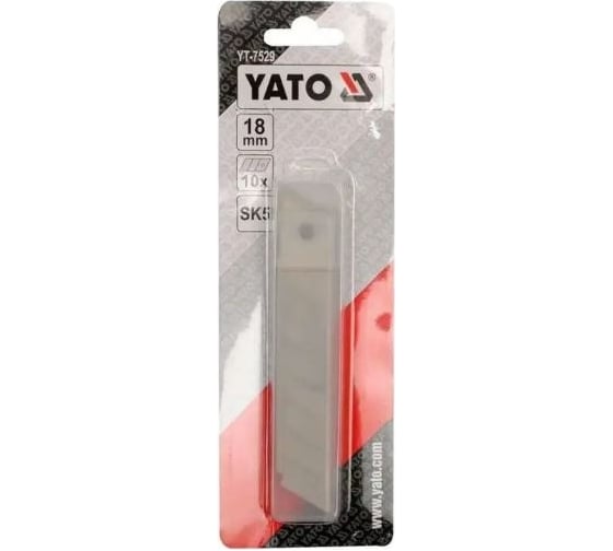 Изображение товара Лезвия для ножа 18 мм, 10 шт YATO YT-7529
