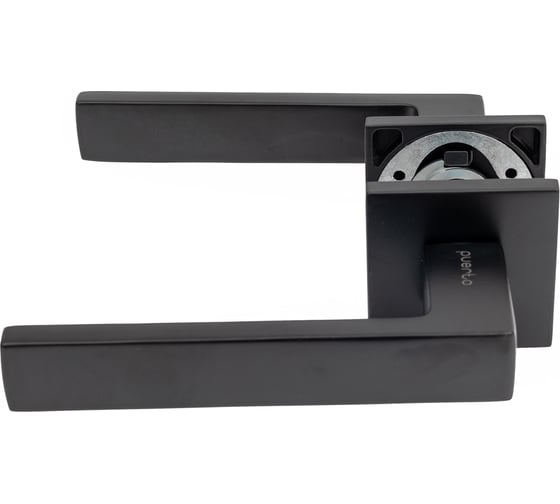 Изображение товара Комплект для межкомнатной двери PAULINIDOR ручки 541-03 slim + сантехническая магнитная защелка 5096 + завертка AL 03 slim + петли, 2 шт., черный 541-03slim5096AL032SBL