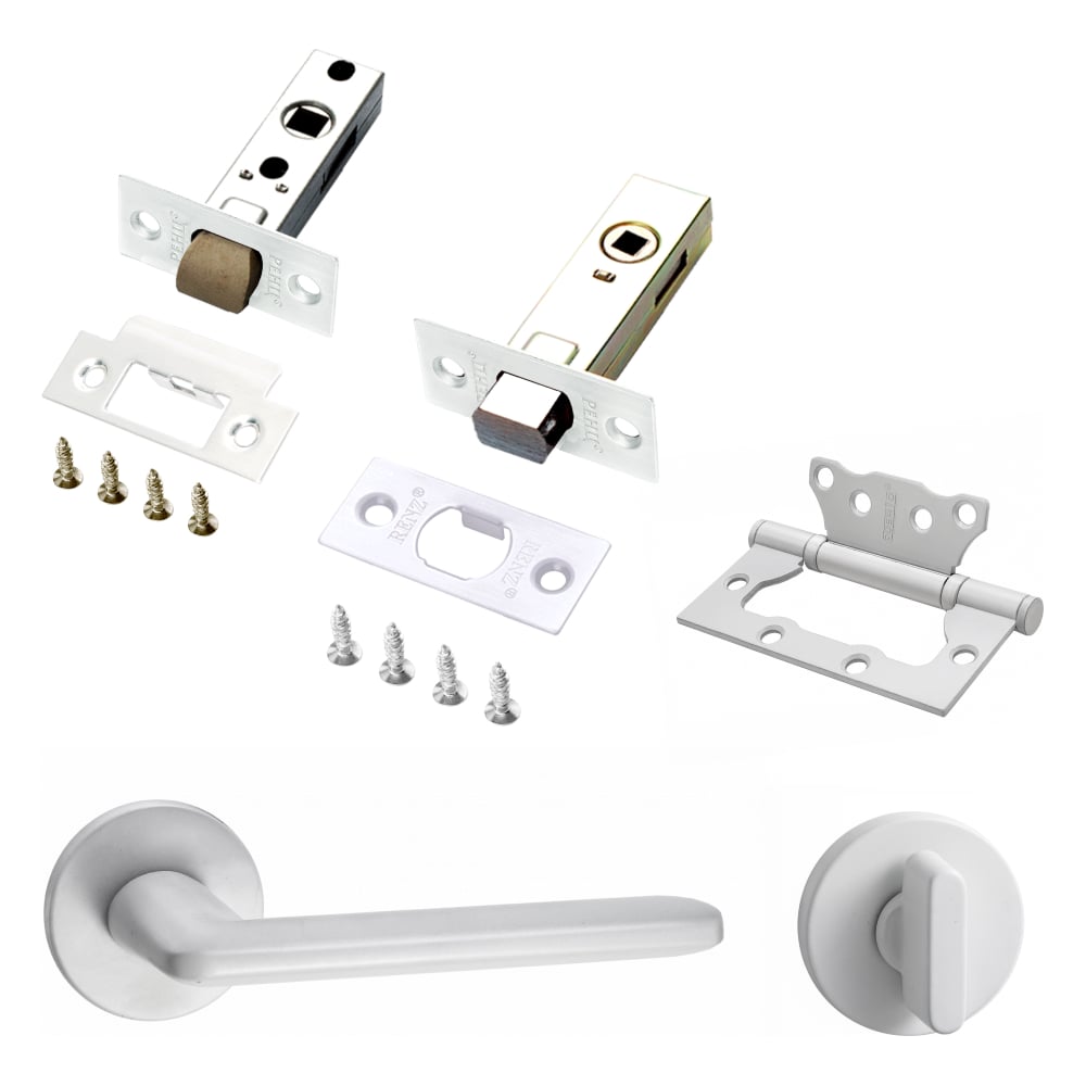 Изображение товара Комплект для межкомнатной двери PAULINIDOR 546-06slim с ручками защелкой и замком