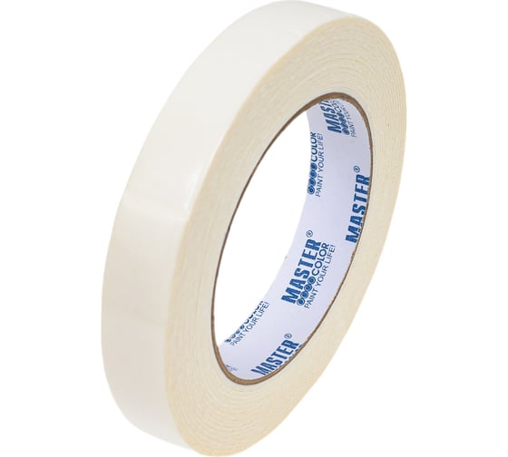 Изображение товара Клейкая двусторонняя лента для крепления зеркал MASTER COLOR Waterproof Power, 19 мм x 5 м, цвет белый 30-7192