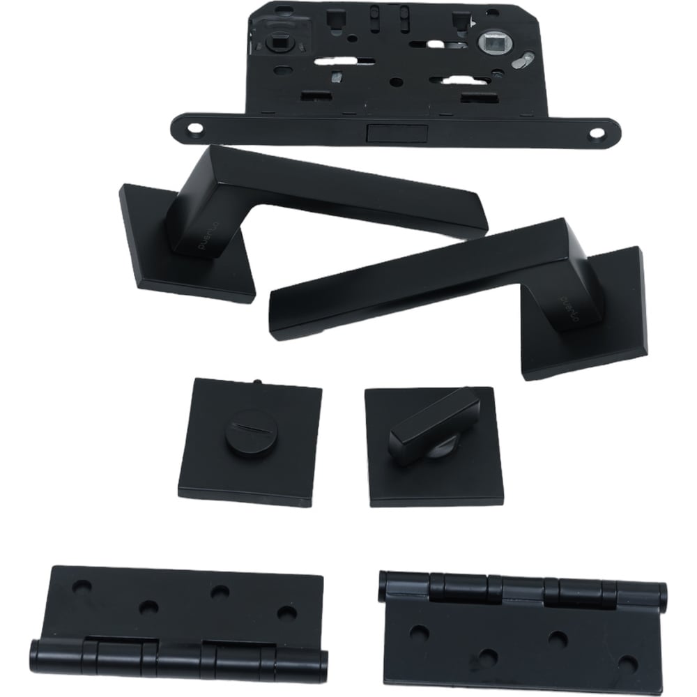 Изображение товара Комплект для межкомнатной двери PAULINIDOR 541-03 slim магнит защелка петли черный