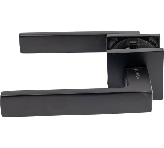 Изображение товара Комплект для межкомнатной двери PAULINIDOR ручки 541-03 slim, 5-45PL, AL 03 slim, BK45, петли 2 шт., черный 541-03slim5-45AL03BK452SBL