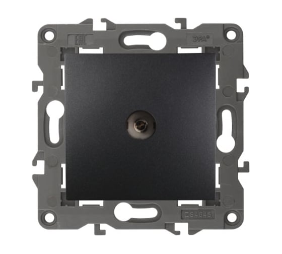 Изображение товара Розетка TV ЭРА 14310205 проходная, IP20, Elegance, антрацит Б0034300