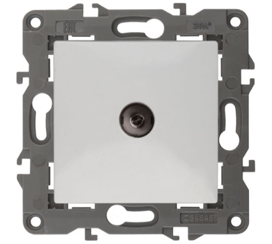 Изображение товара Розетка TV ЭРА 14310201 проходная, IP20, Elegance, белый Б0034296