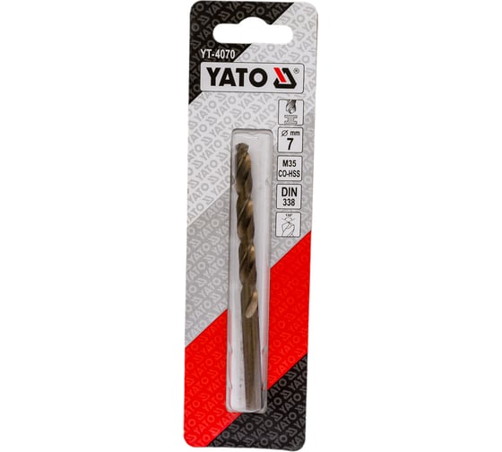 Изображение товара Сверло по металлу Co-HSS (7х69х109 мм) YATO YT-4070