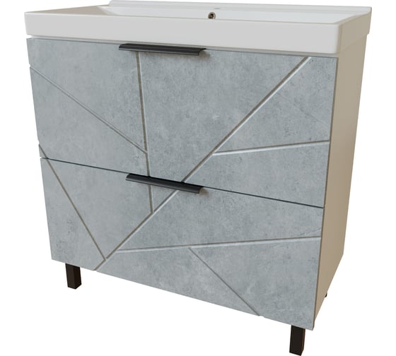 Изображение товара Тумба для ванной MIXLINE "Гранд-80" бетон, под умывальник Fest-80 Sanita Lux, ПВХ 553029