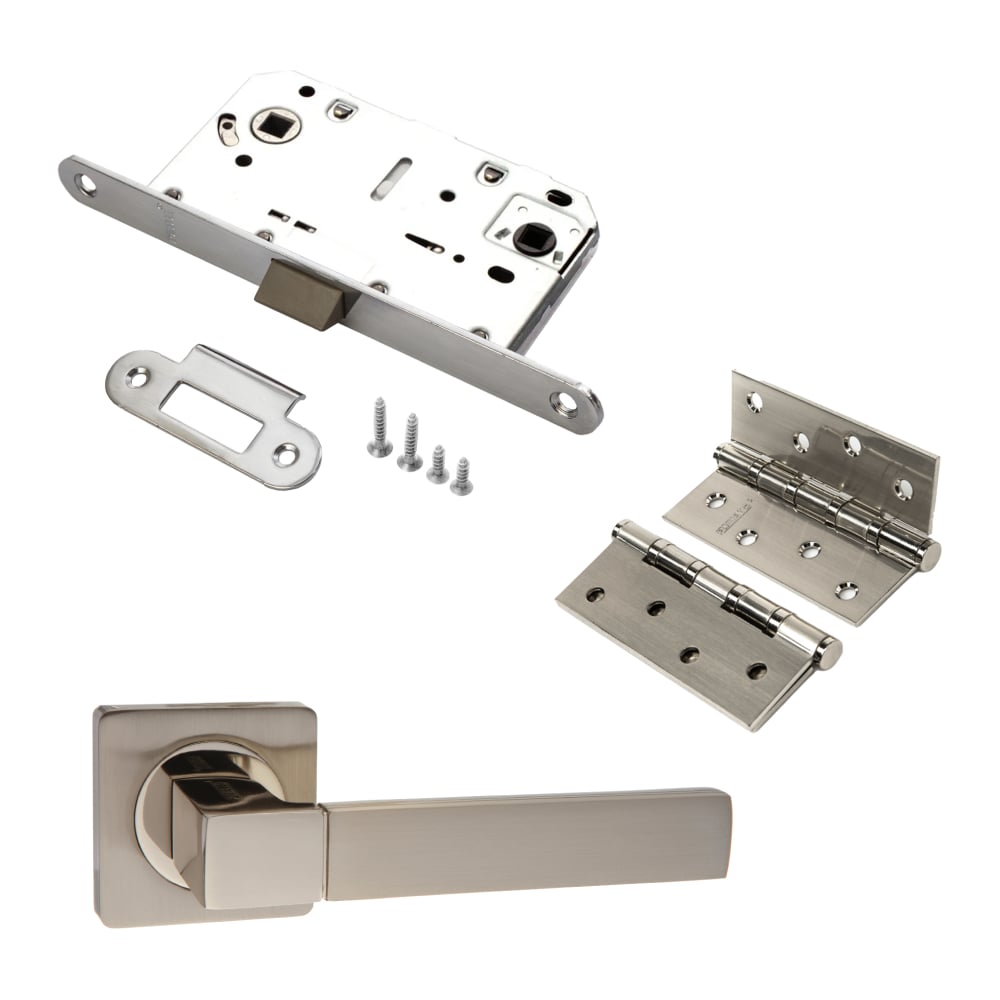 Изображение товара Комплект для межкомнатной двери PAULINIDOR ручки и защелка 521-02