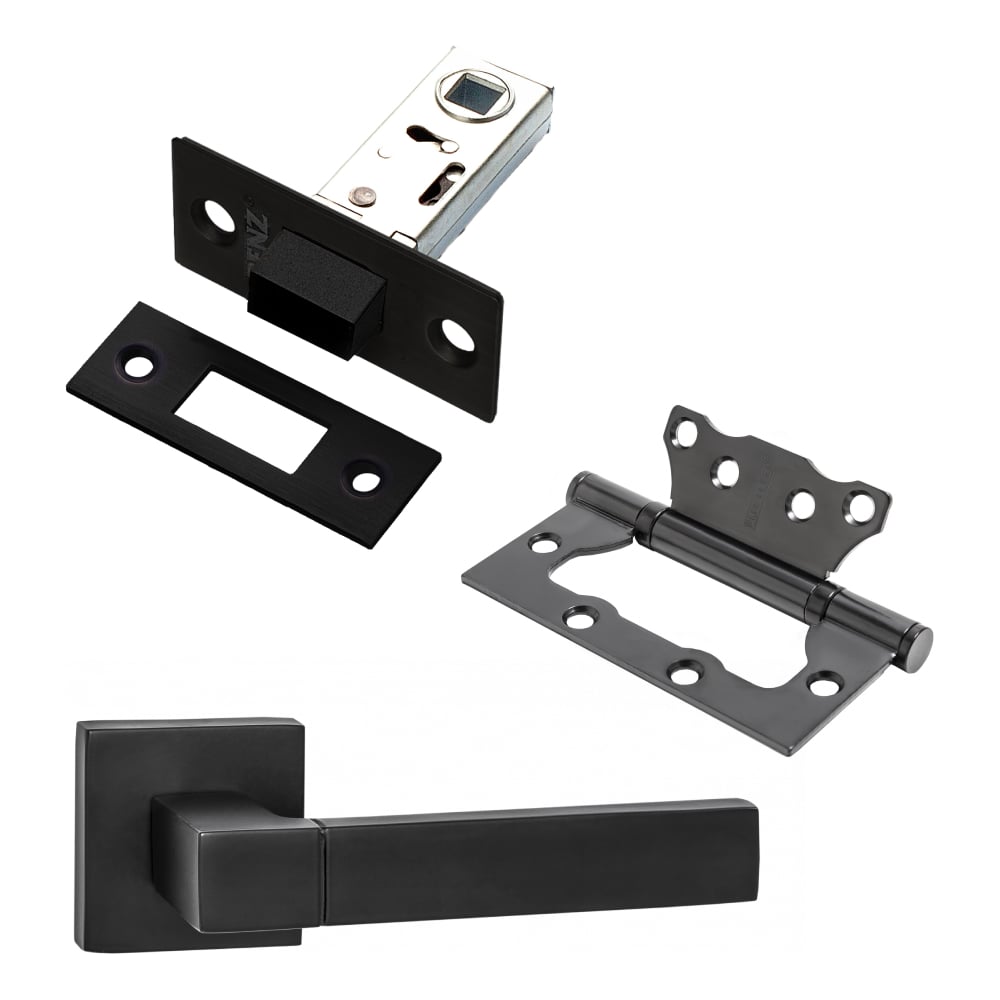 Изображение товара Комплект для межкомнатной двери PAULINIDOR ручки 521-03 черный