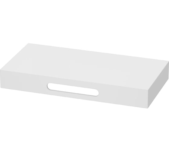 Изображение товара Столешница Misty Solid Surface 100 см, белый, с 1 вырезом 4623723857537