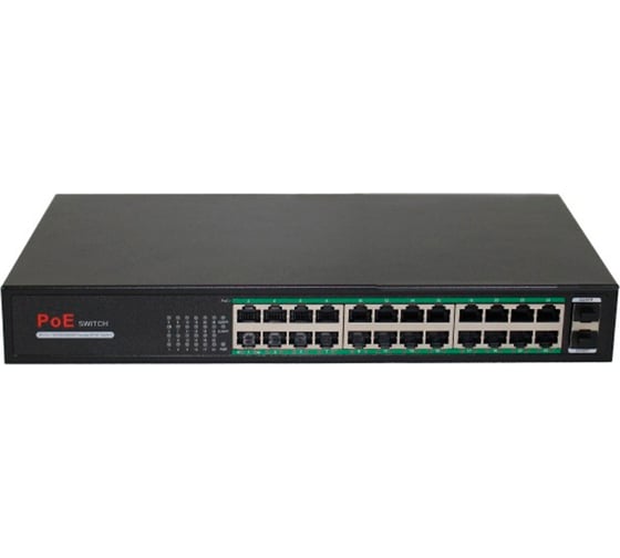Изображение товара Poe коммутатор ComOnyx гигабитный, 24 poe + 2 sfp, co-swp24gfv2, 200-017