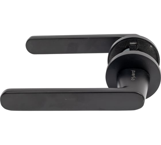 Изображение товара Комплект для межкомнатной двери PAULINIDOR ручки 545-06 slim, сантехническая защелка 96PL, петли б/врезки 2 шт., черный 545-06slim96PL2SBL
