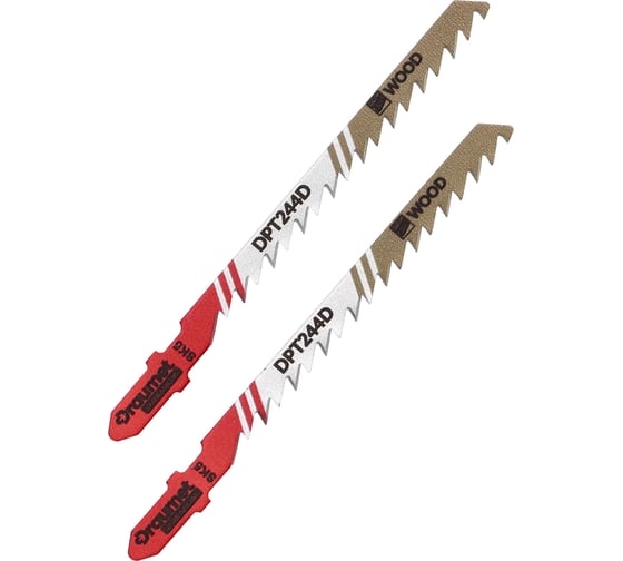 Изображение товара Полотно для лобзика по дереву Premium 100 мм, 6tpi, SK5, 2 шт t224d DRAUMET DPBWT244D