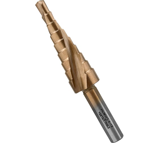 Изображение товара Сверло ступенчатое кобальт Р6М5К5, 4x12 мм Vertextools 5-4-12