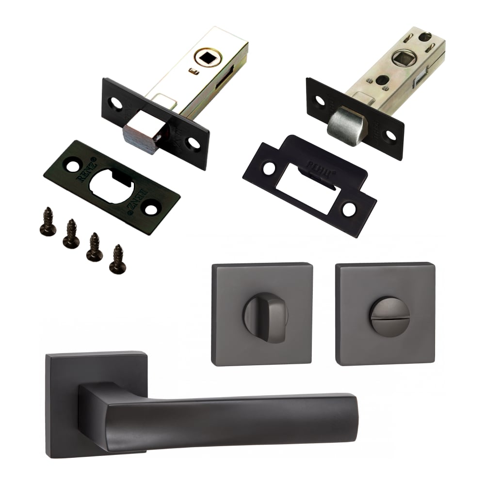 Изображение товара Комплект дверной фурнитуры PAULINIDOR 527-03 для межкомнатных дверей черный