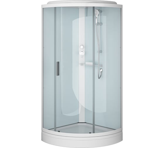 Изображение товара Душевая кабина AM.PM X-Joy 90x90, 1/4 круга, профиль белый, стекло прозрачное W88C-401-090WT