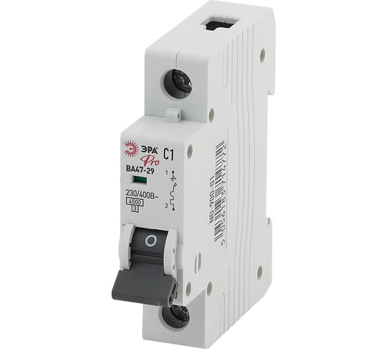 Изображение товара Автоматический выключатель ЭРА Pro NO90008 ВА47-29, 1P, 6А, кривая C Б0031743