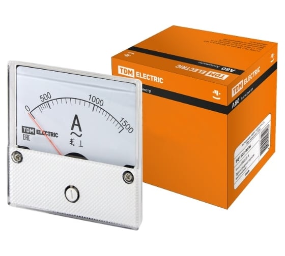Изображение товара Амперметр TDM ELECTRIC А80Н 250А/5А-2,5, без поверки SQ1102-0264