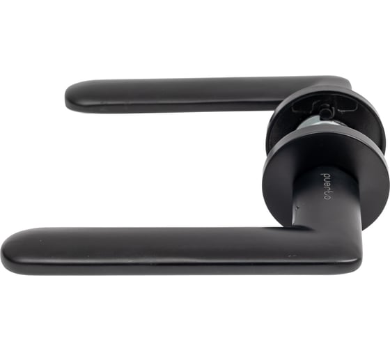 Изображение товара Комплект для межкомнатной двери PAULINIDOR ручки 546-06 slim, сантехническая защелка 96PL, врезные петли 2 шт., черный 546-06slim96PL4SBL
