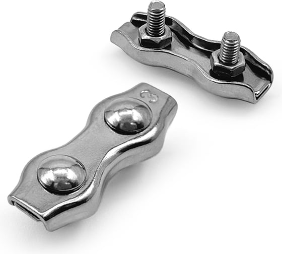 Изображение товара Нержавеющий зажим KREPFIELD 3 мм, дуплекс, art 8284, А4, 2 шт. 8284А4ЗАЖИМ3ММ-2