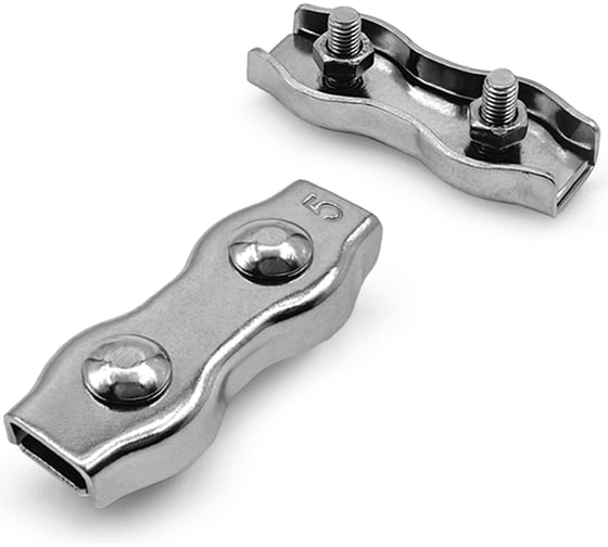 Изображение товара Нержавеющий зажим KREPFIELD 5 мм, дуплекс, art 8284, А4, 10 шт. 8284А4ЗАЖИМ5ММ-10