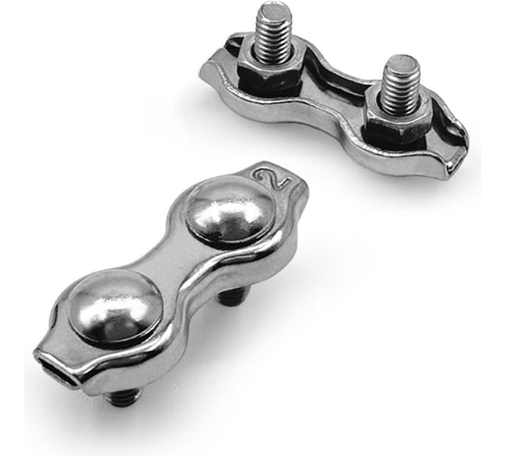 Изображение товара Нержавеющий зажим KREPFIELD 2 мм, дуплекс, art 8284, А4, 2 шт. 8284А4ЗАЖИМ2ММ-2