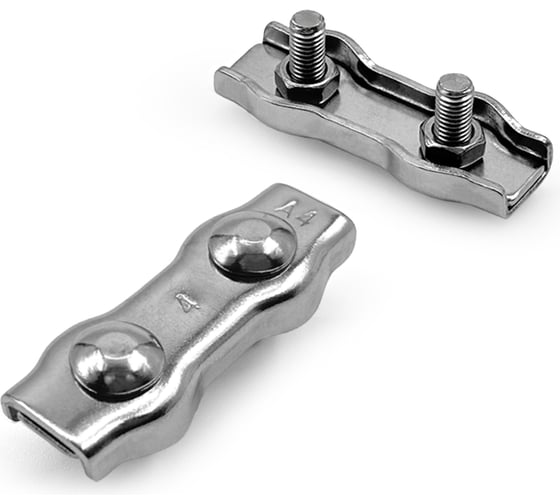 Изображение товара Нержавеющий зажим KREPFIELD 4 мм, дуплекс, art 8284, А4, 4 шт. 8284А4ЗАЖИМ4ММ-4