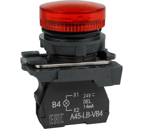 Изображение товара Сигнальная лампа КЭАЗ OptiSignal D22 C5-L-M4 красная пластик 230-240VAC XB5AVM4 -14шт 332190